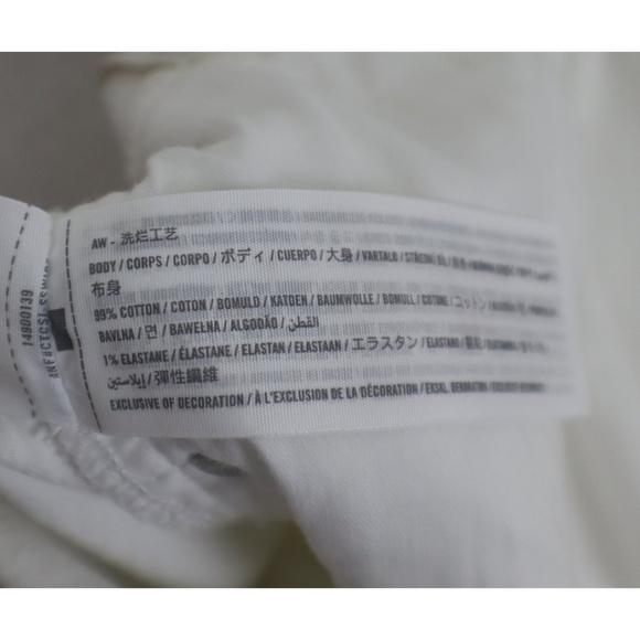 Abercrombie & Fitch Women Size 24 White Curve Love High Rise Mom Denim Shorts - Picture 3 of 6